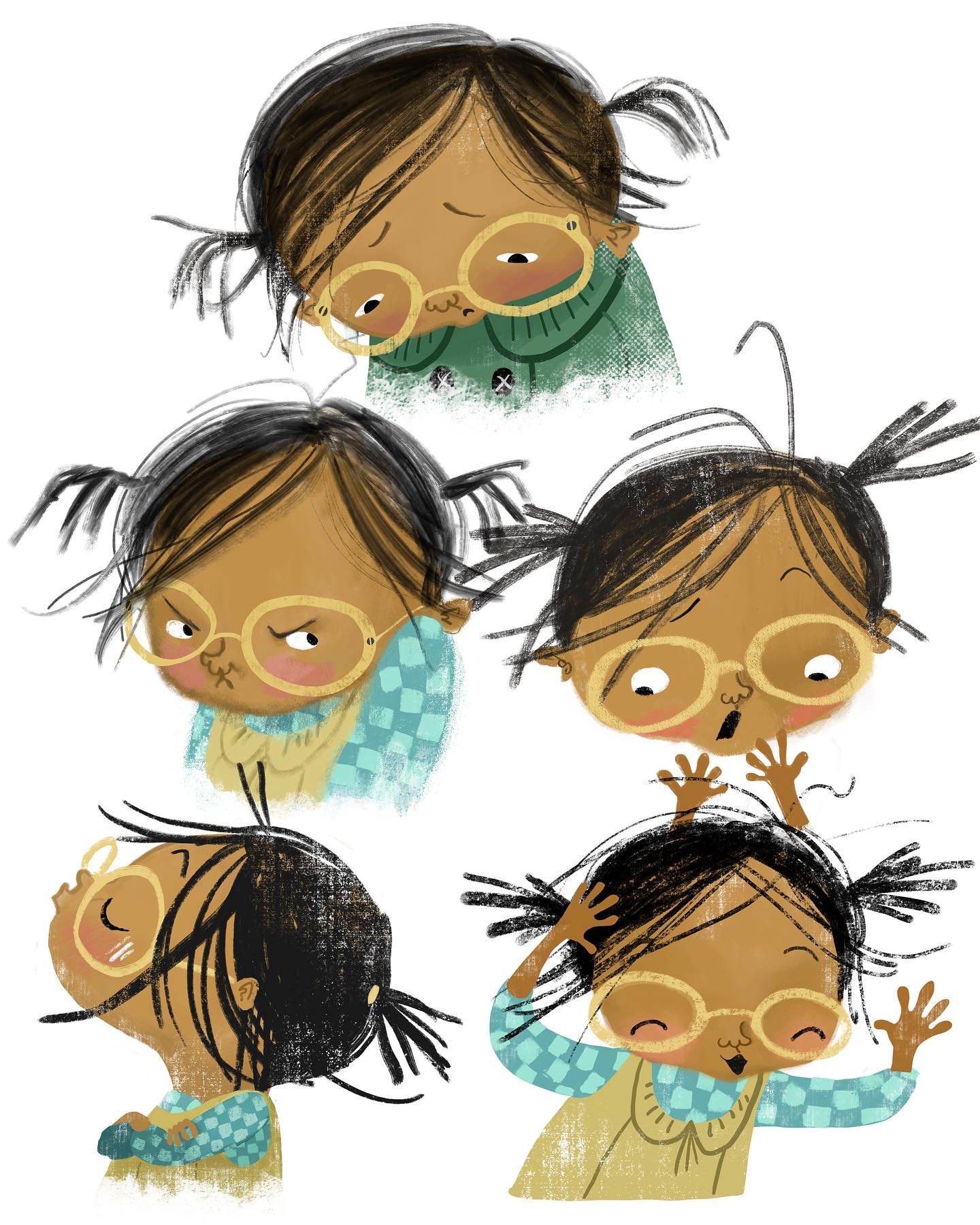 Expressions - an oldie #illustration #childrensbooks #illustratorsofinstagram #kidlitpostcard #kidlitartist #childrensbookillustrator
