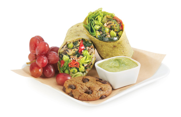 Delta's new Luvo Mediterranean Whole Grain Veggie Wrap