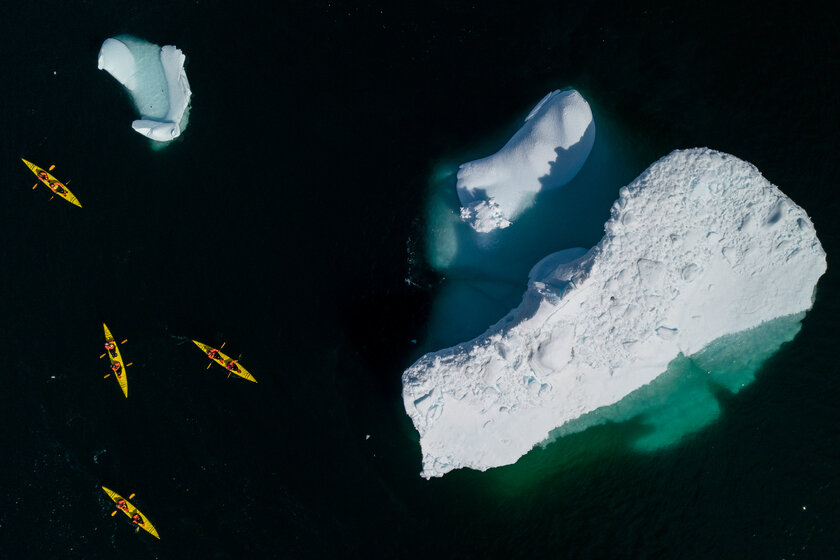 Kayaks and Iceberg By Drone - 1801 Antarctica onboard Silver Cloud in 2018 by Bruno Cazarini-9.jpg