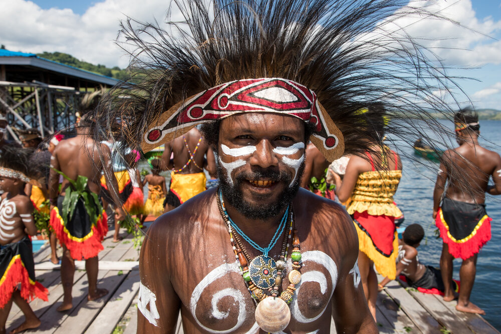 Papua New Guinea_Local man of Assey village traditionaly dressed to receive Silversea guest Jayapura - 9814 Mysteries of New Guinea Expedition onboard Silver Discoverer in 2018 by Pablo Bianco-.jpg