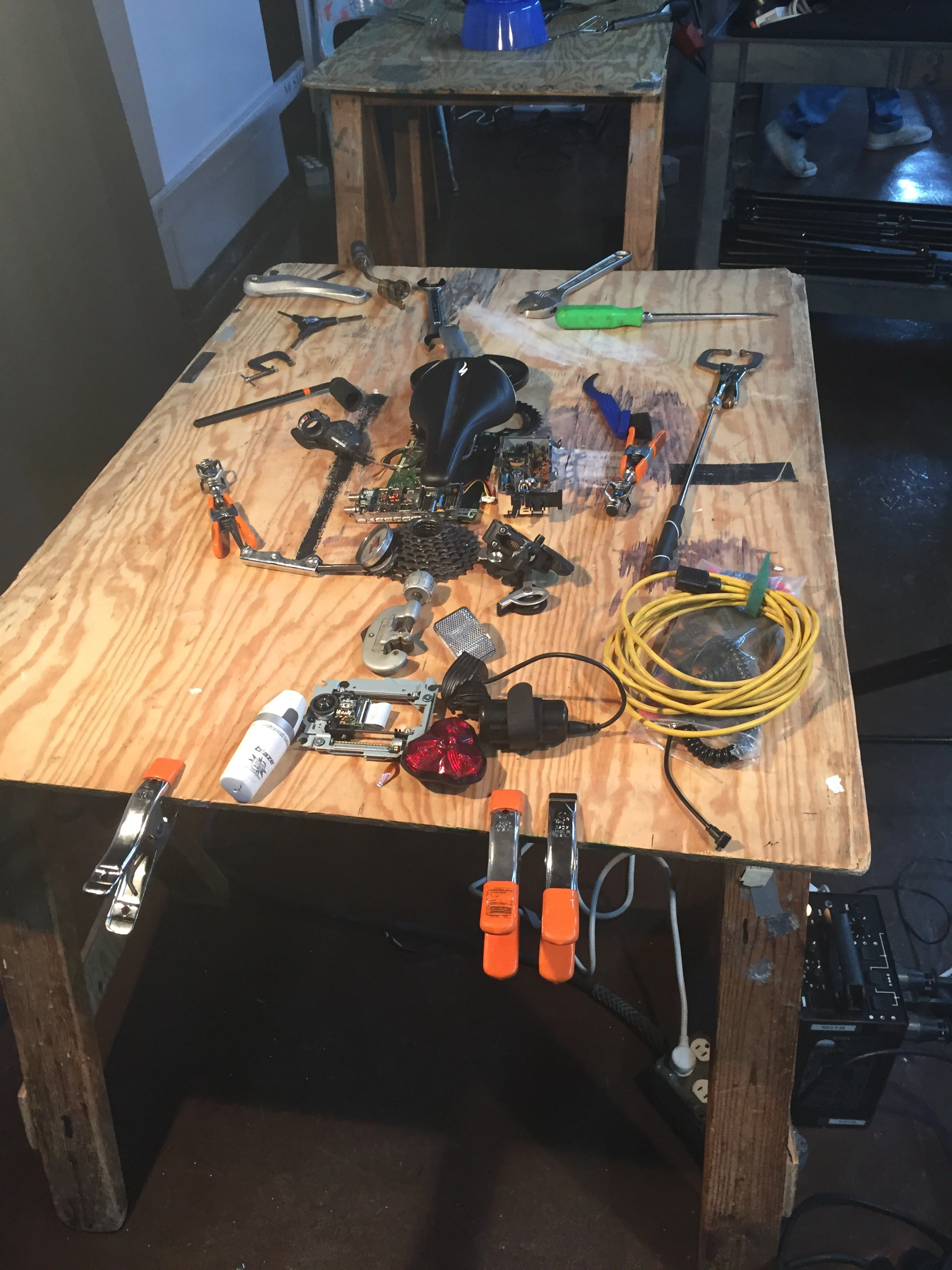 The robot begins to take shape.