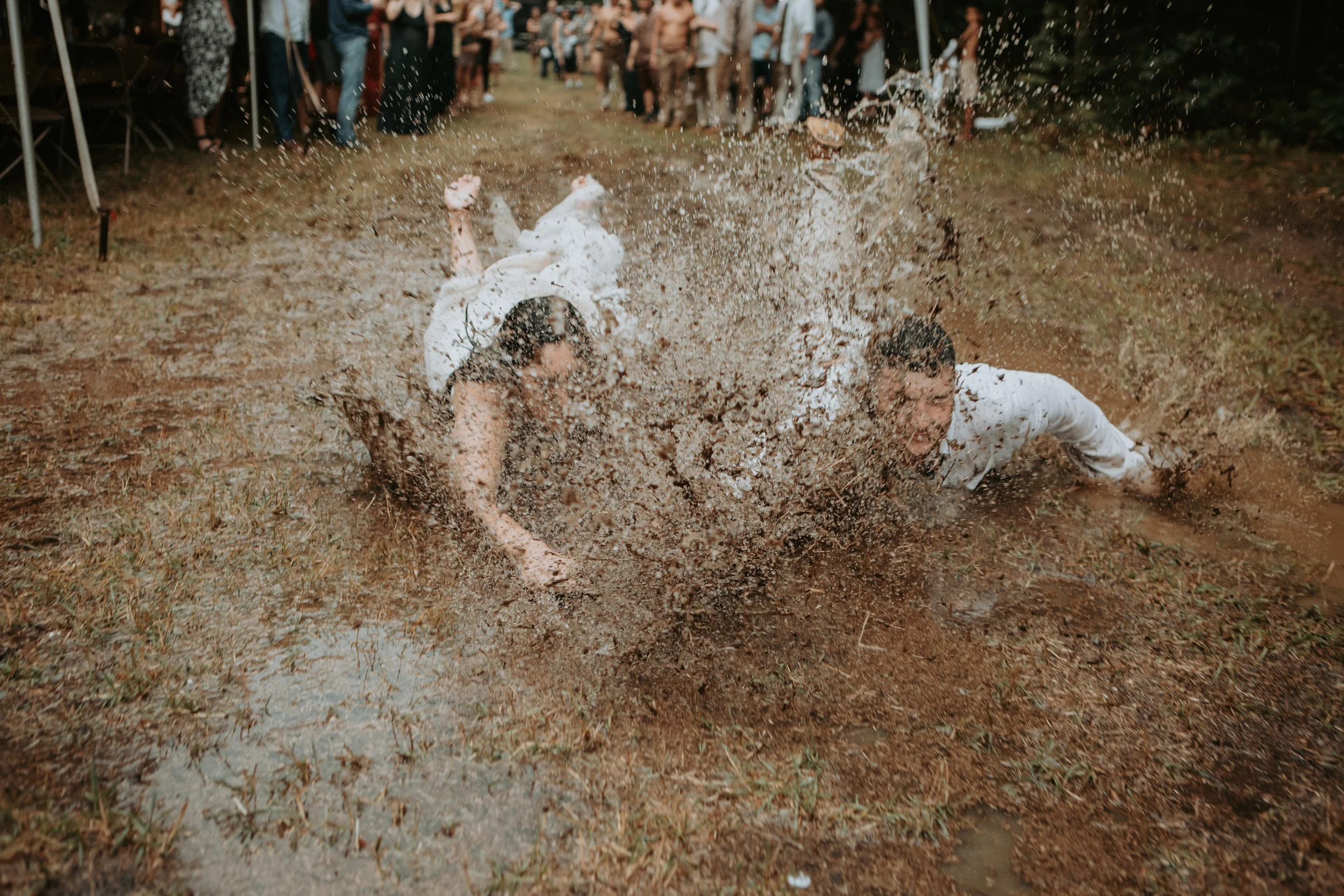 Kilee + David's rainy, BUT FUN, wedding