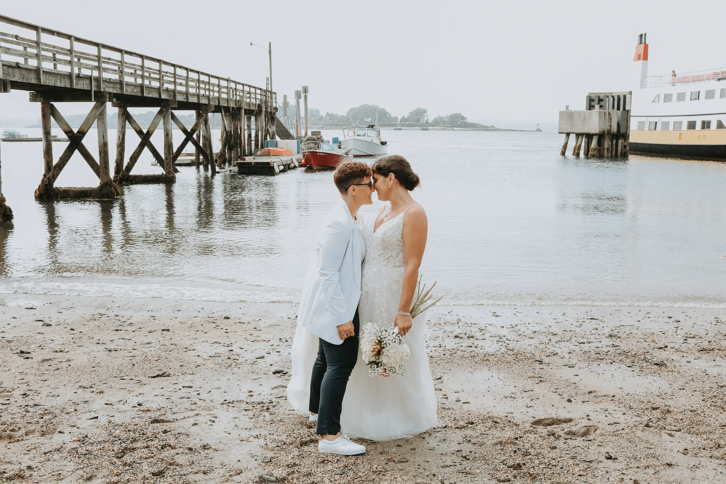 Kait + Becca's Peak's Island Wedding 
