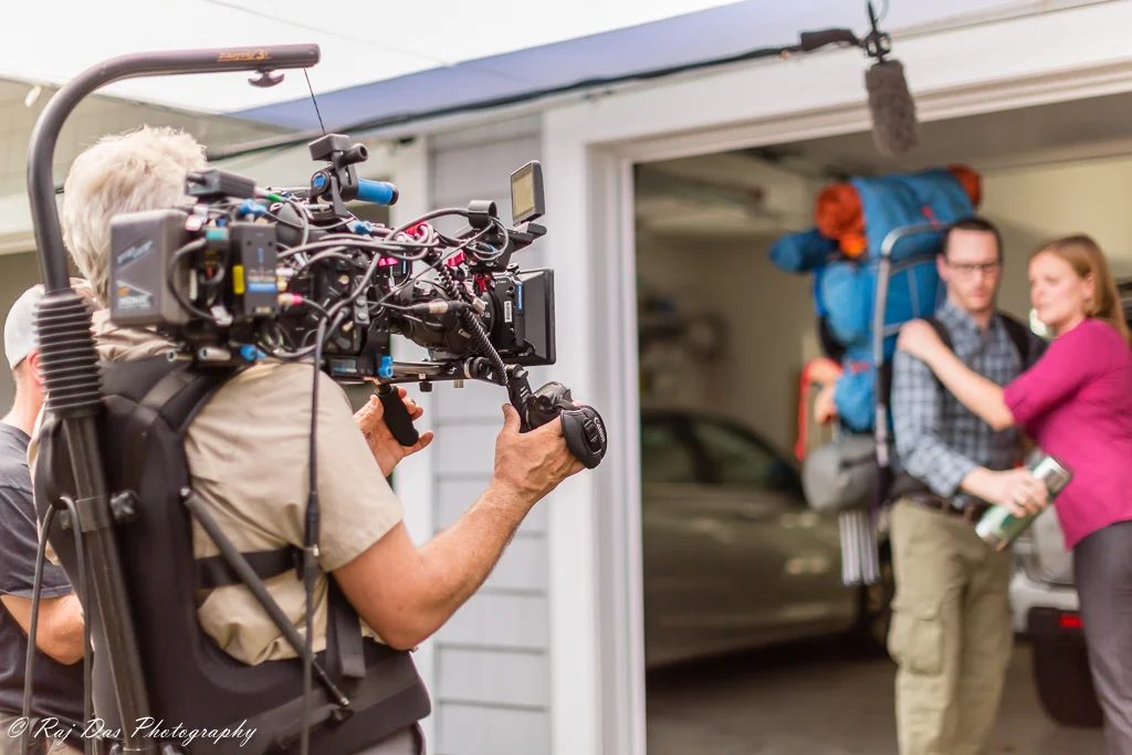 The Director of Photography framing the shot