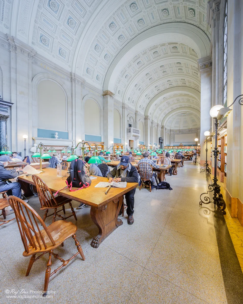 Bates Hall, the great reading room of the Boston Public Library, was named after Joshua Bates, the library's first great benefactor.