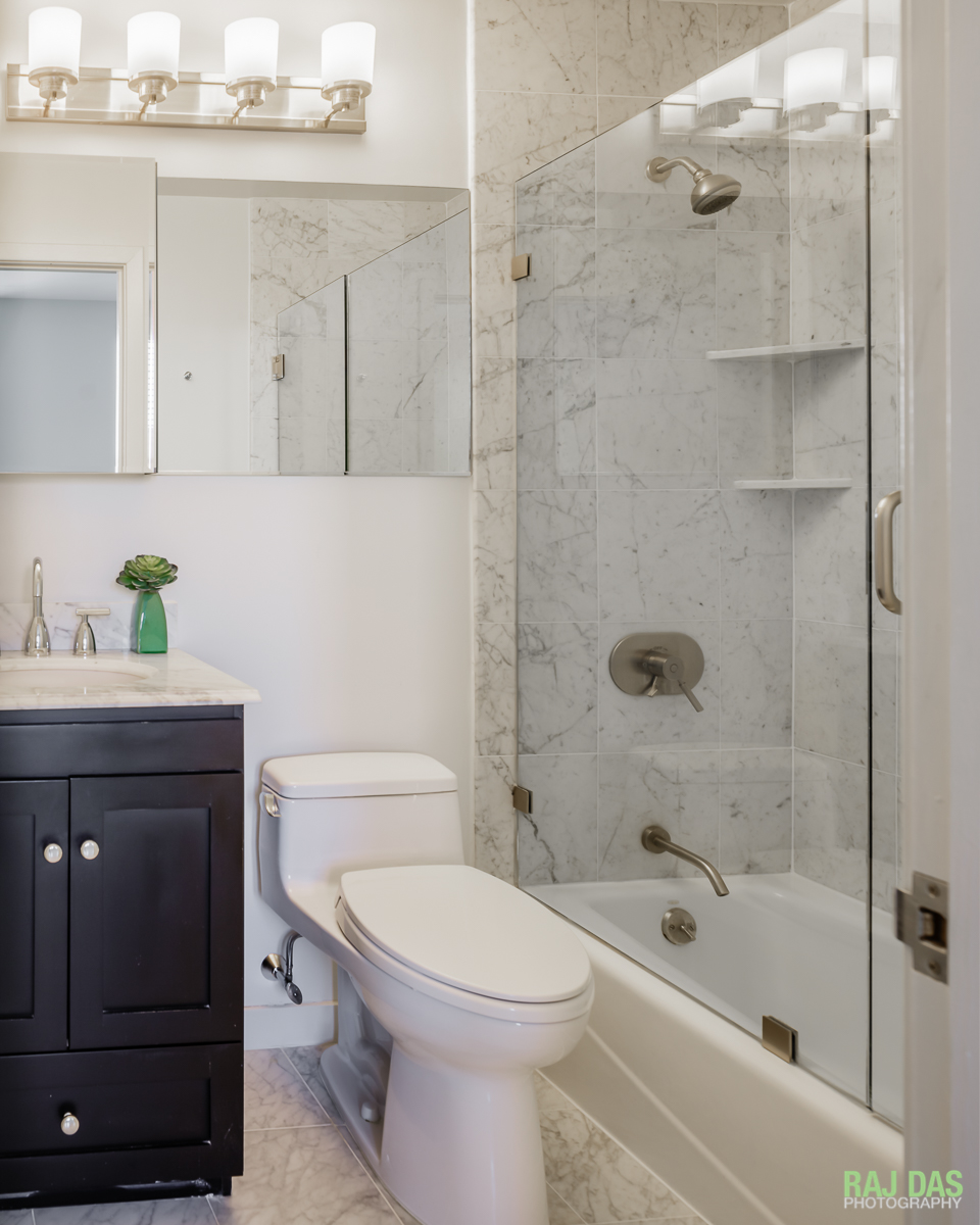 One of the bathrooms in the 755 Boylston Street property
