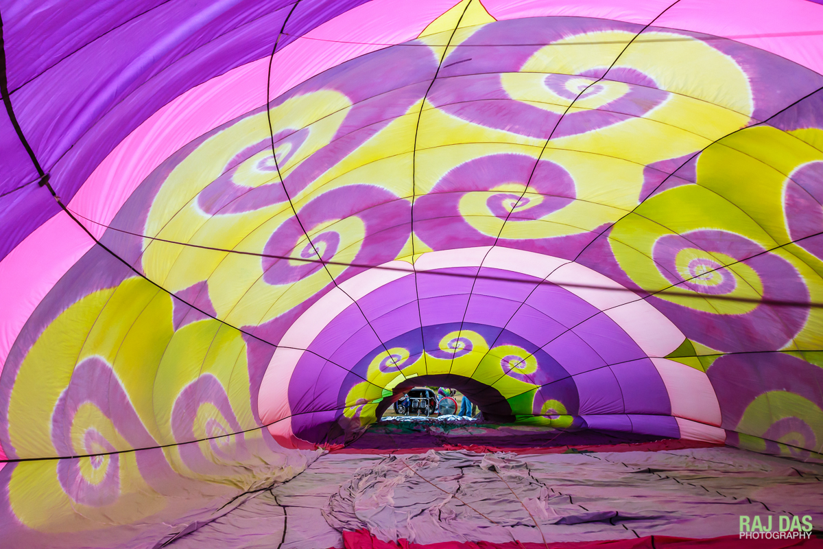 The view through one of the vents as the hot air fills up inside