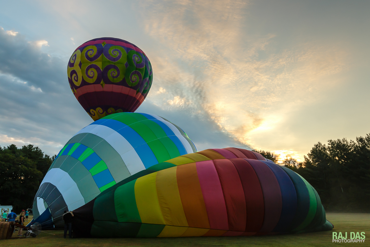 Balloons in different stages of being inflated