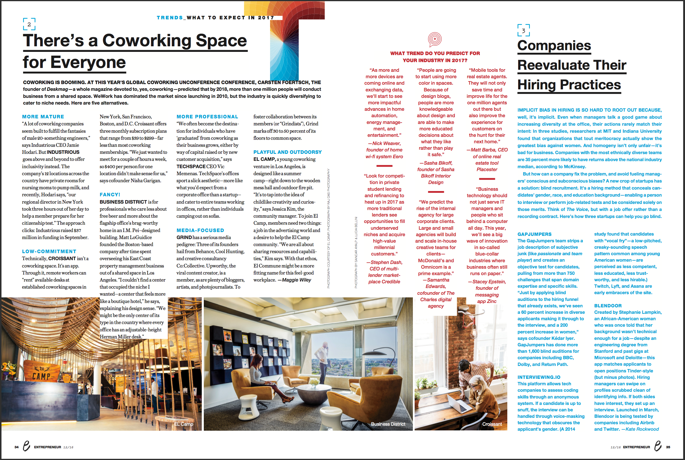 Pages 34 and 35 of Entrepreneur Dec 2016 issue.
