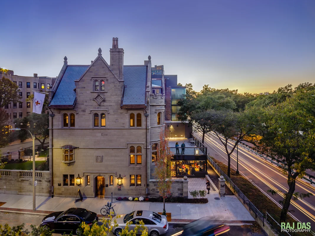 View of the The Castle from the BU Hillel House across Granby Street