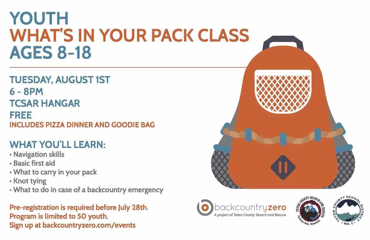 Youth What's In Your Pack Class