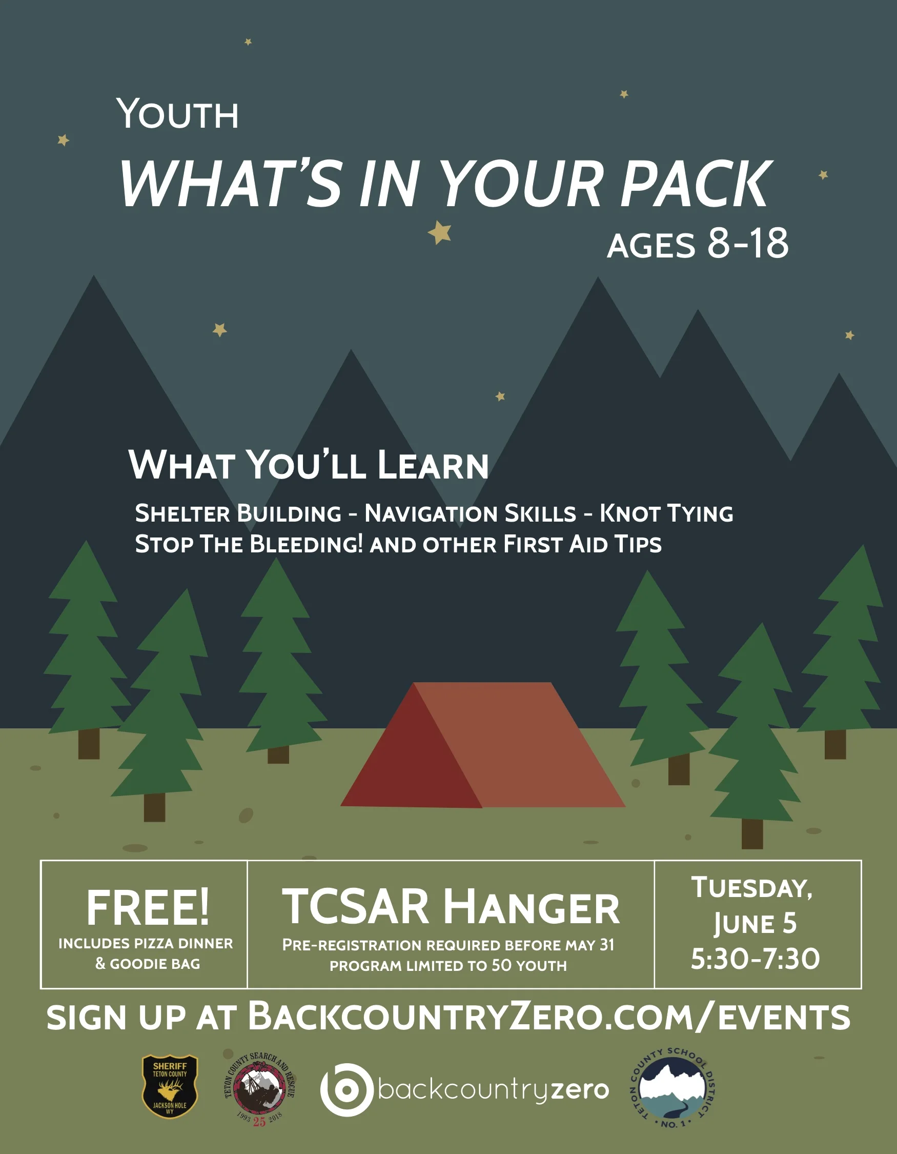 Youth What's In Your Pack Class