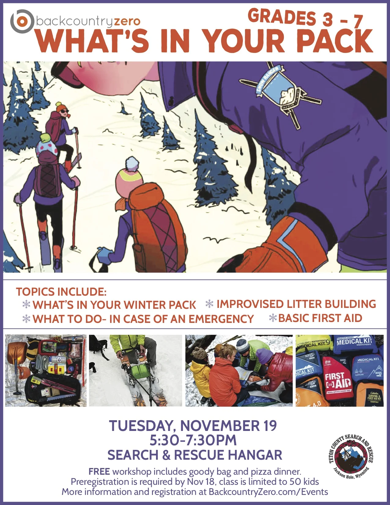 Winter What's in Your Pack, Youth (Grades 3-7)