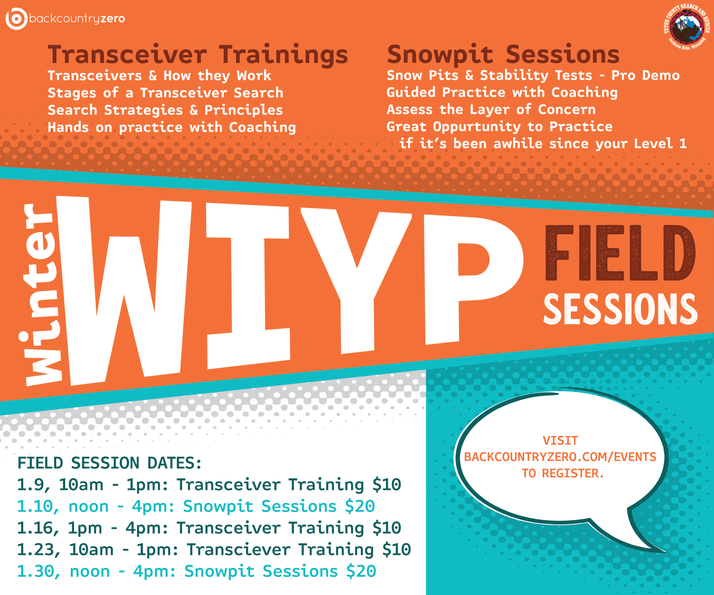 Winter What's in Your Pack FIELD SESSIONS