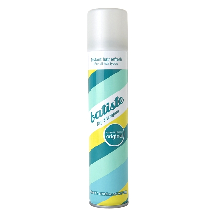 Batiste Dry Shampoo ($7.99) This is a wonderful dry shampoo at a great price! I use this stuff every other day on the days I don't wash my hair. It absorbs oil but doesn't leave sticky residue in your hair.