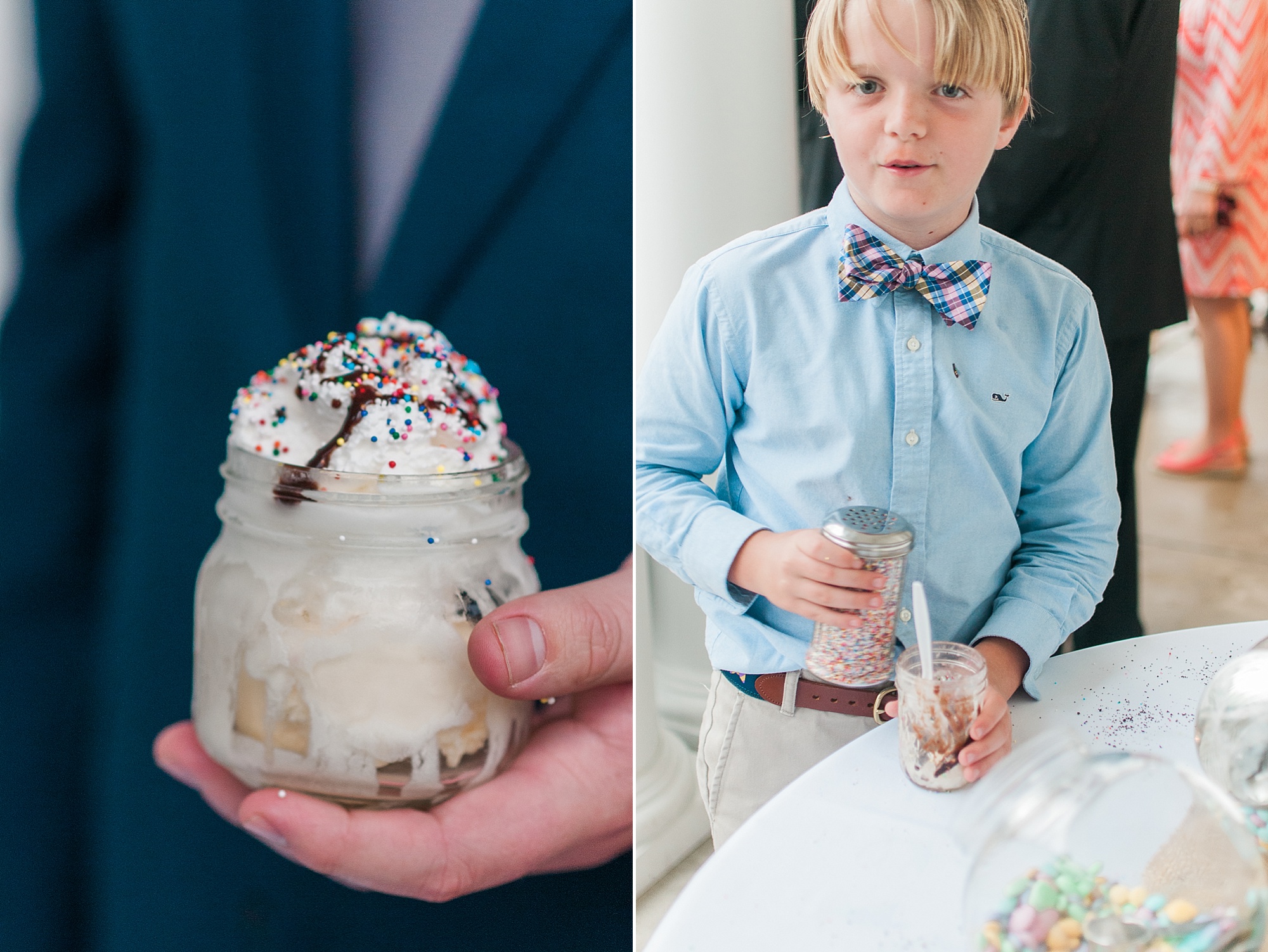 Sweet ice cream bar at wedding