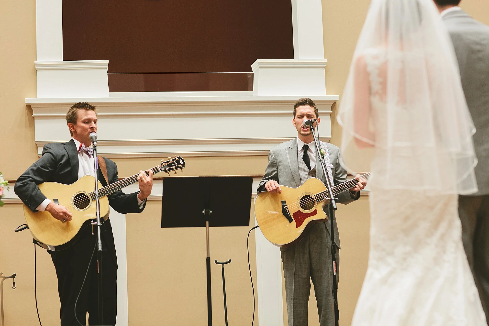 Ronnie and my brother Zack singing "Grace Alone" at our wedding (Photo by Naisang Photography)