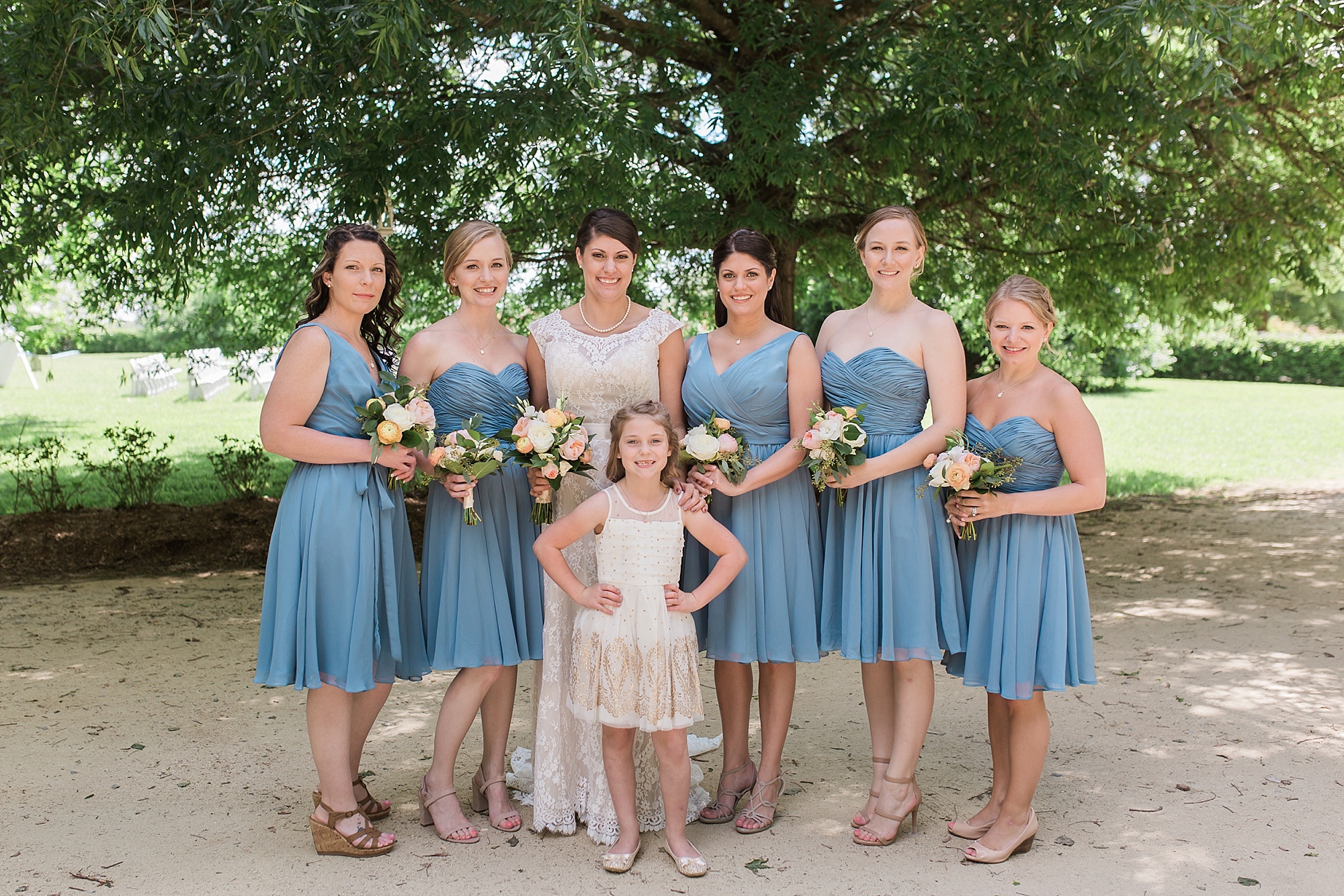 Periwinkle blue bridesmaid dresses