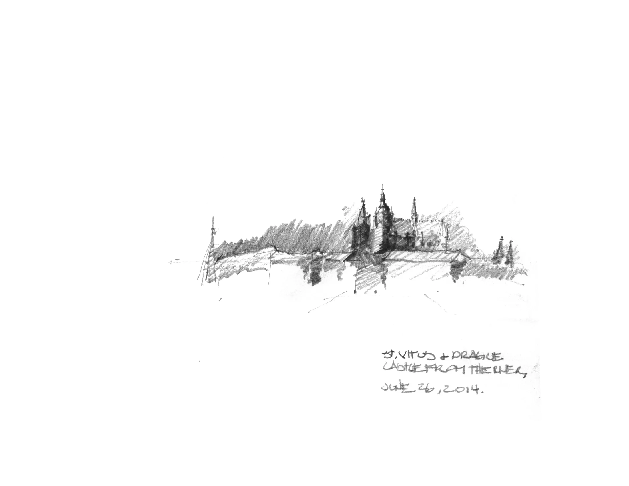 Prague castle and st. vitus from the river, Prague