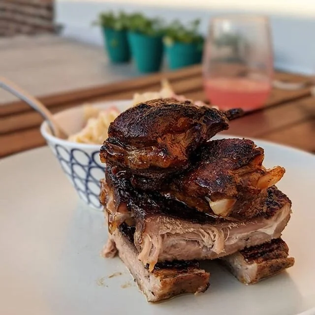 #babybackribs #pastasalad #frenchvanilla #icecream #blackberry #peach #galette 
#quarantine2020 = #homemade 
#memorialday