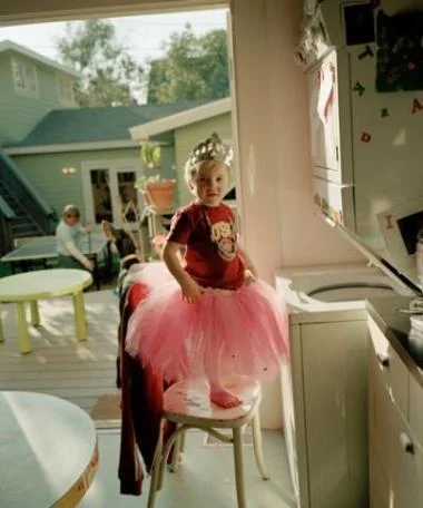 Oliver in a Tutu, 2004, c-print, 16 x 29 in; photo courtesy the artist