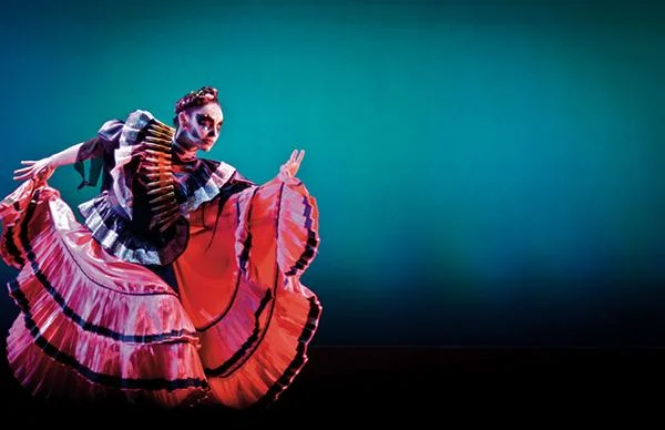 Corrido de Tillman, 2010, Mayra Enríquez dancing from Imperial Silence: Una Ópera Muerta/A Dead Opera in Four Acts; photo credit Gordon Huang