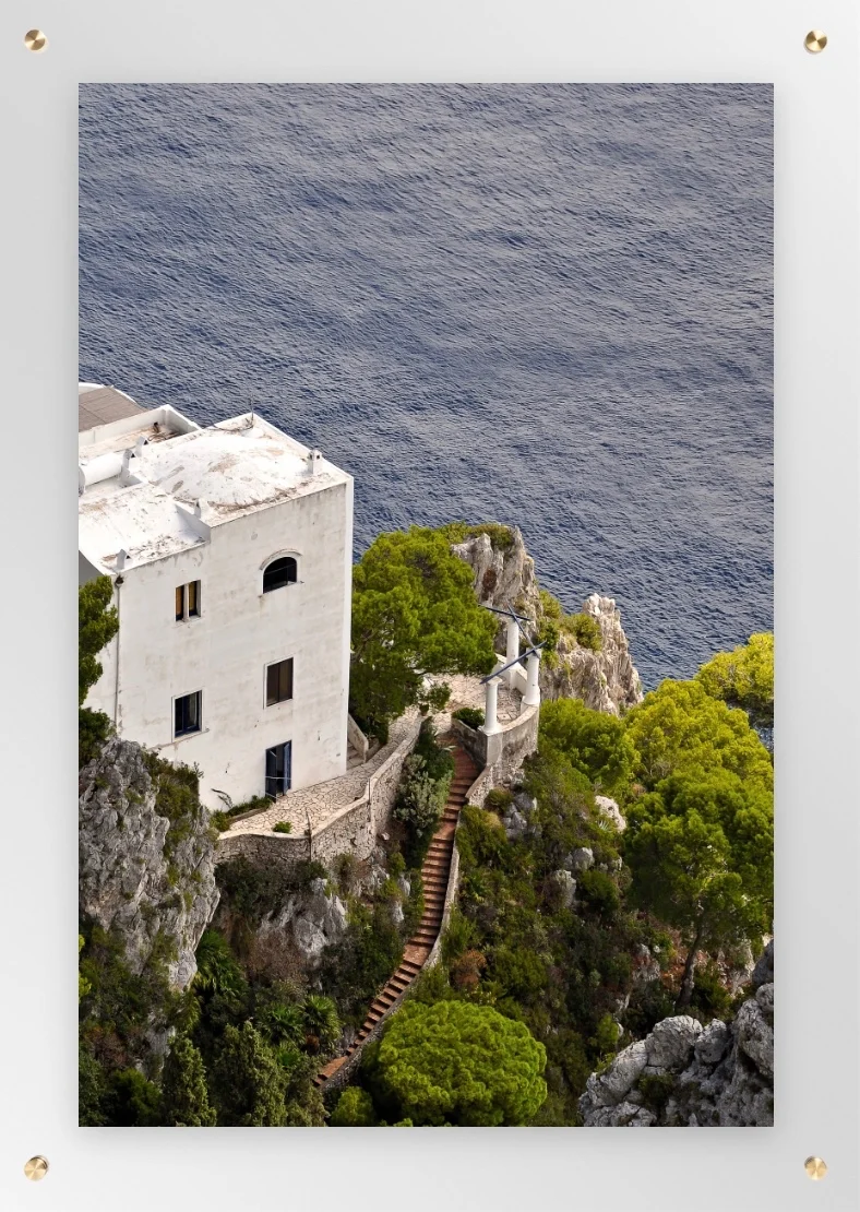 CAPRI, ITALY 30" X 42" ACRYLIC & BRASS $750