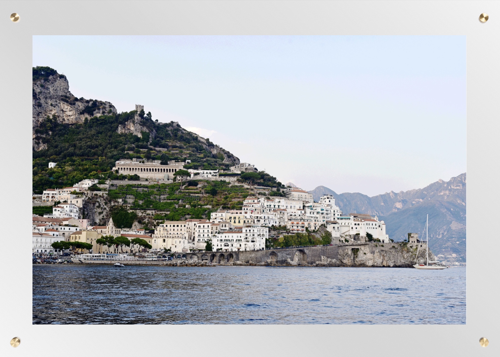 AMALFI, ITALY NO.4 42" X 30" ACRYLIC & BRASS $750