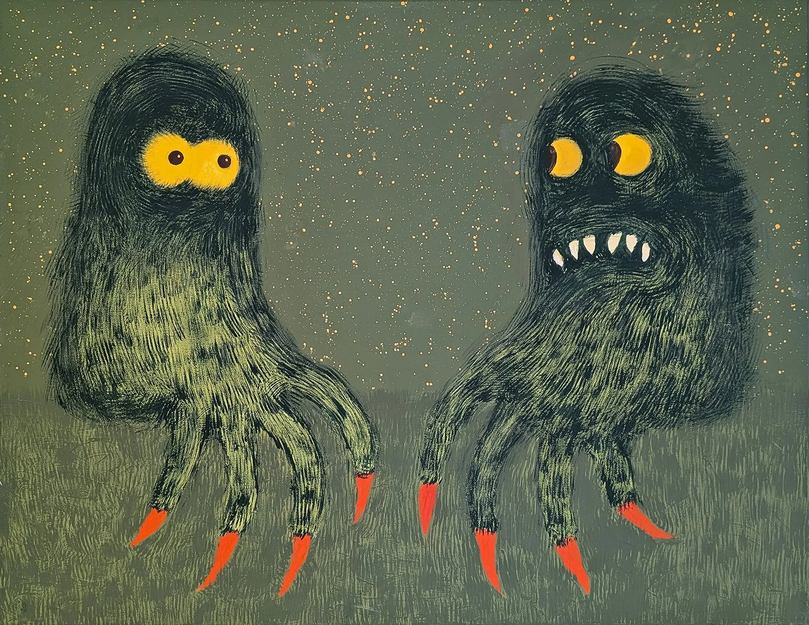 curious-creatures-monsters-abstract-expressionist-painting-colorful-diptych-fine-art-artwork-halloween-spooky-whimsical-eyeballs-nails-french fries-orange-green-pink-yellow-hands-feet (00-0).jpg