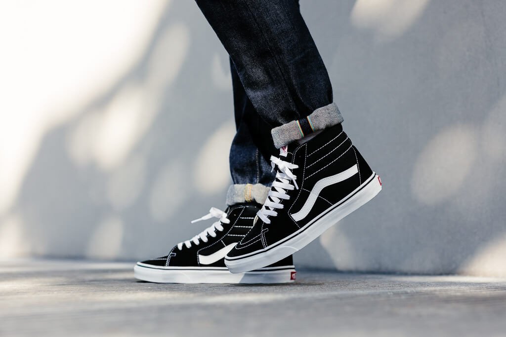 sk8 hi with jeans