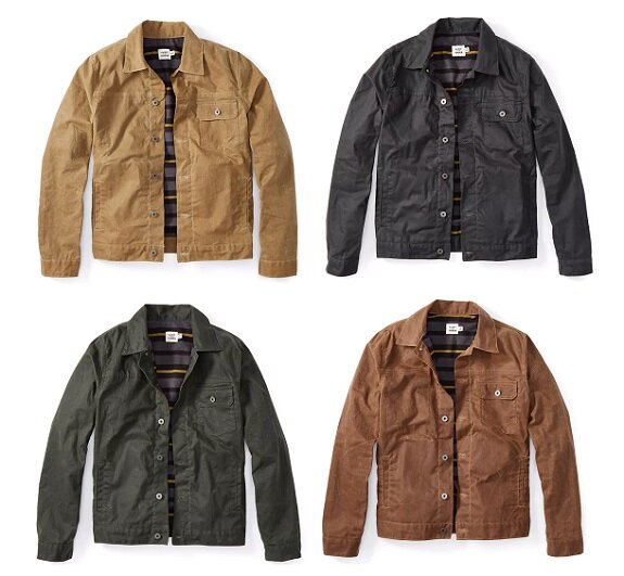 huckberry waxed trucker jacket