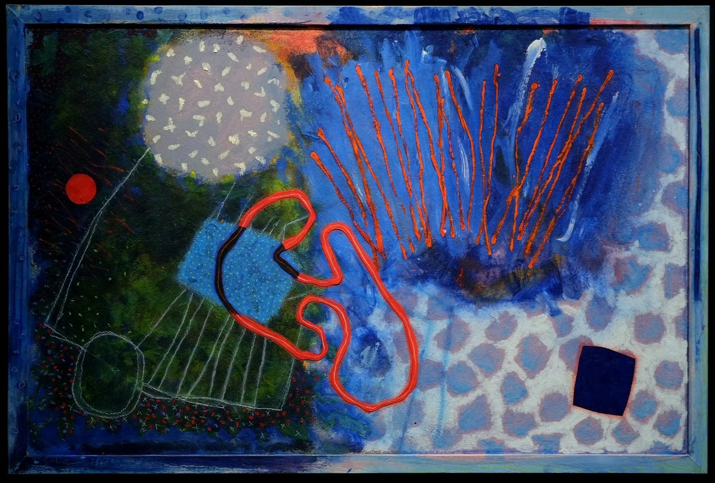 The Wait of Things (2015; acrylic and mixed media on wood)