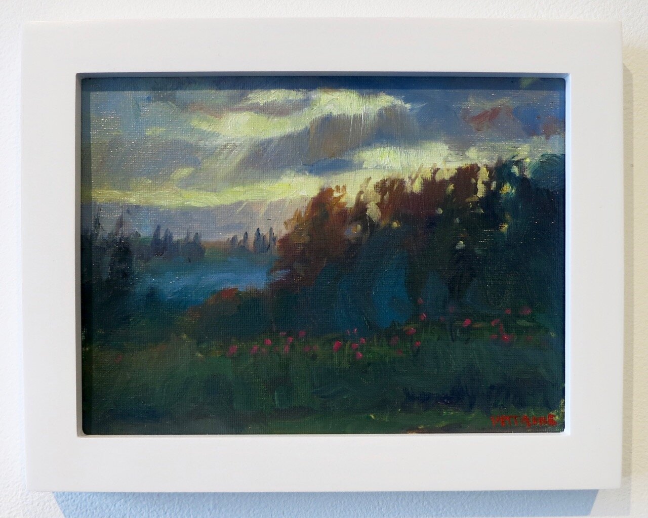    Sunrise Over Alder , 2020   Oil on canvas  6x8 inches 