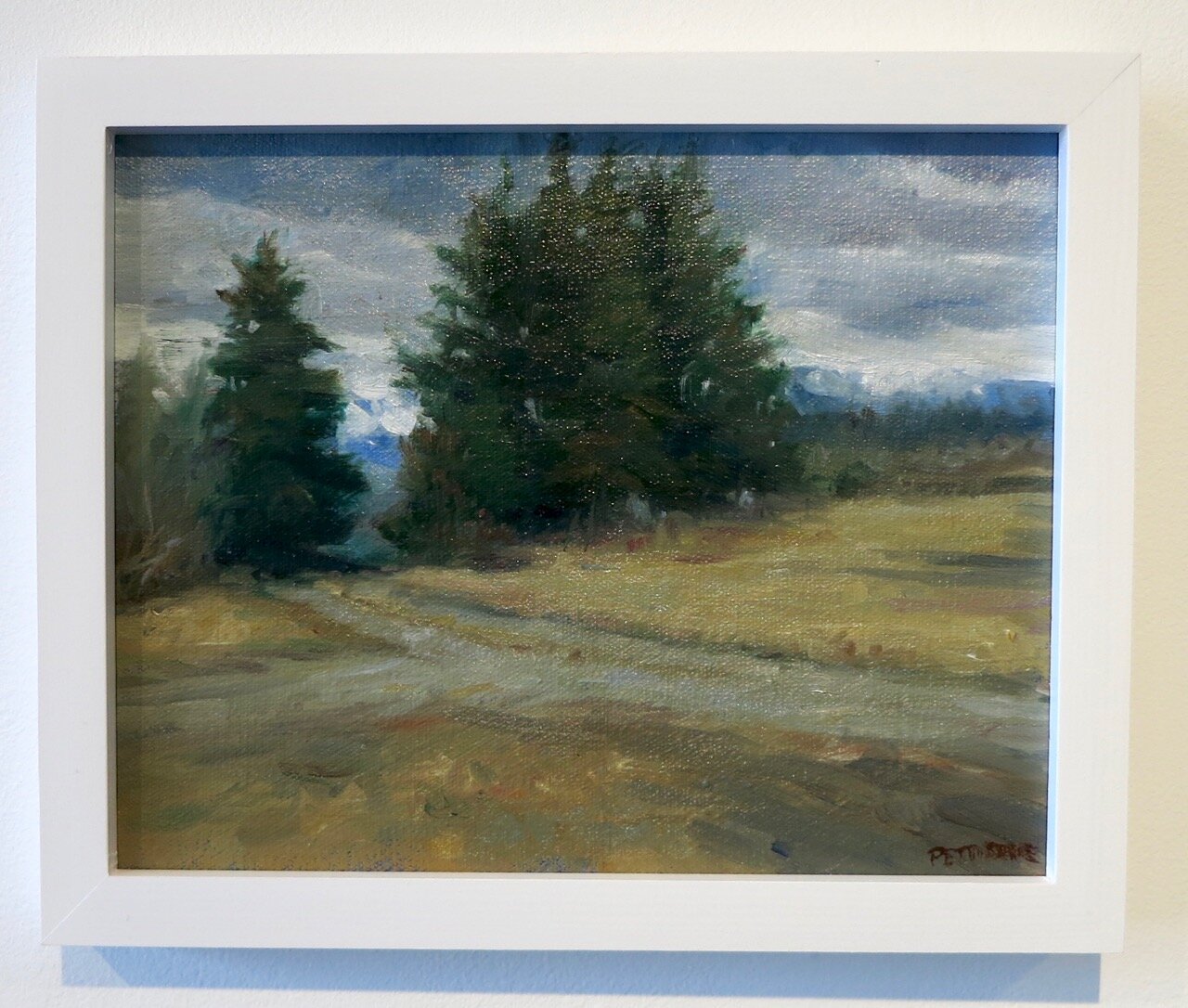    Spring View From the Shop , 2020   Oil on canvas  8x10 inches 