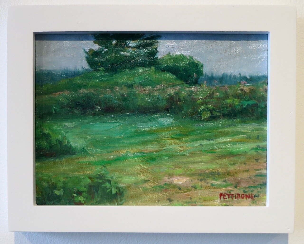    Front Yard, Overcast , 2020   Oil on canvas  6x8 inches 