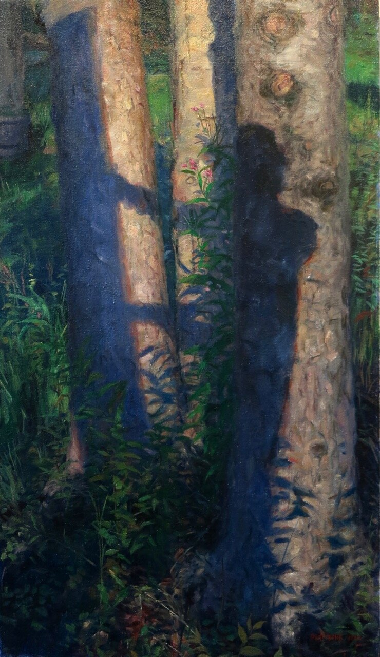    Self-Portrait At Sunrise , 2020   Oil on canvas  52x30 inches 