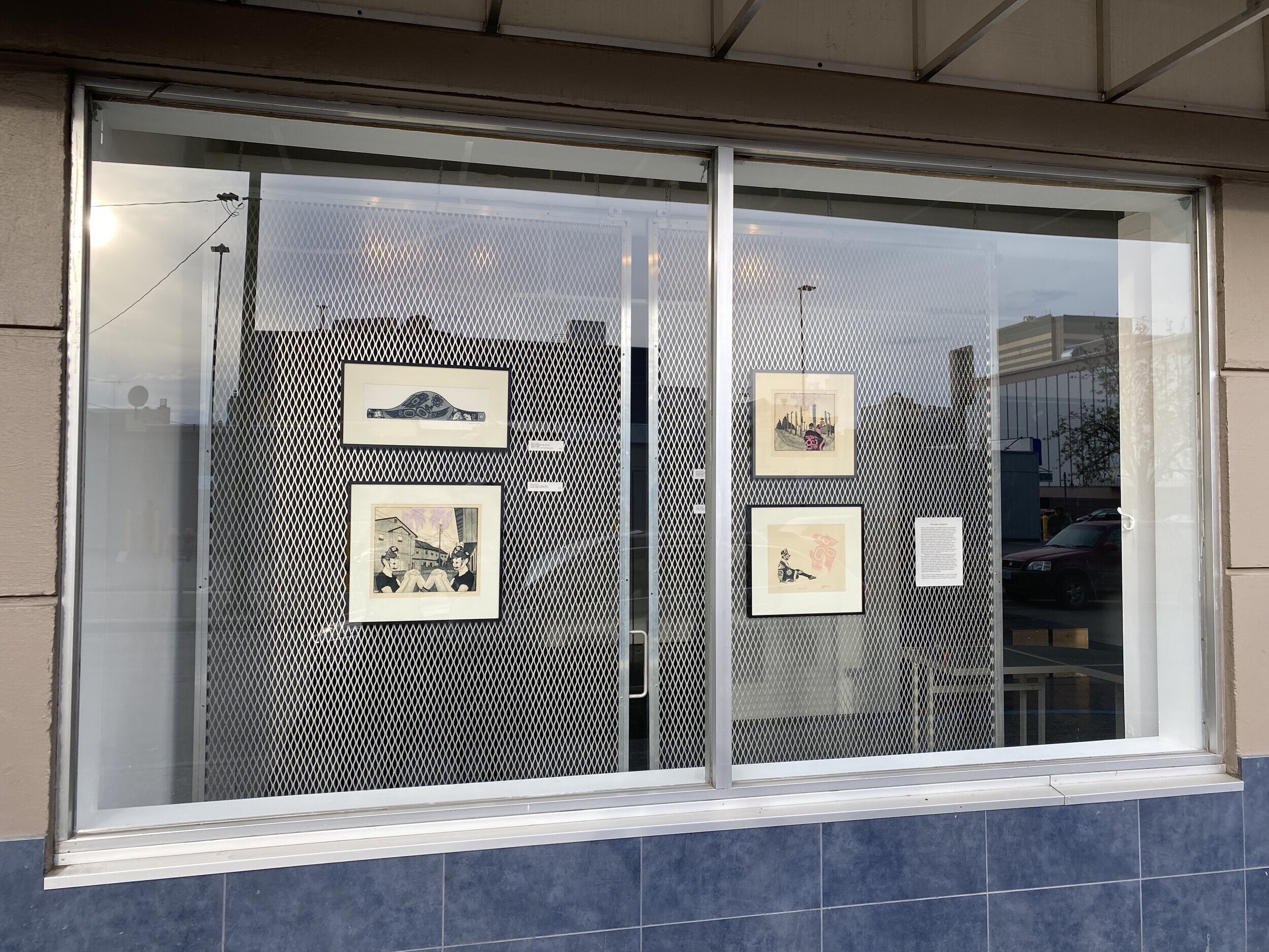  May 2020 - window display - Ethan Lauesen.   Ethan was originally scheduled to exhibit in May, but was rescheduled due to the closure. 