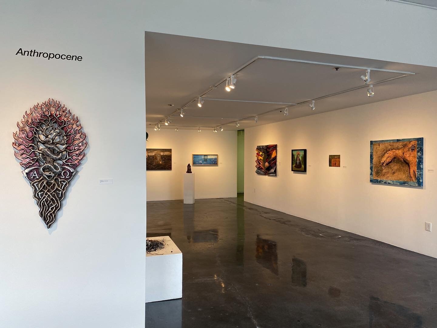  August 2020 - Center and South Gallery -  Anthropocene  group show curated by John Coyne center gallery view 