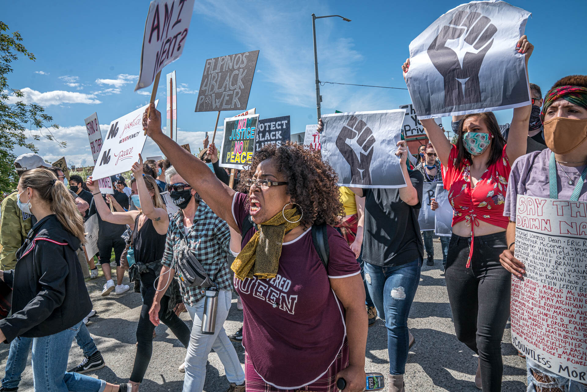 Erin Jackson, Black Lives Matter March, Palmer, Alaska, 2020