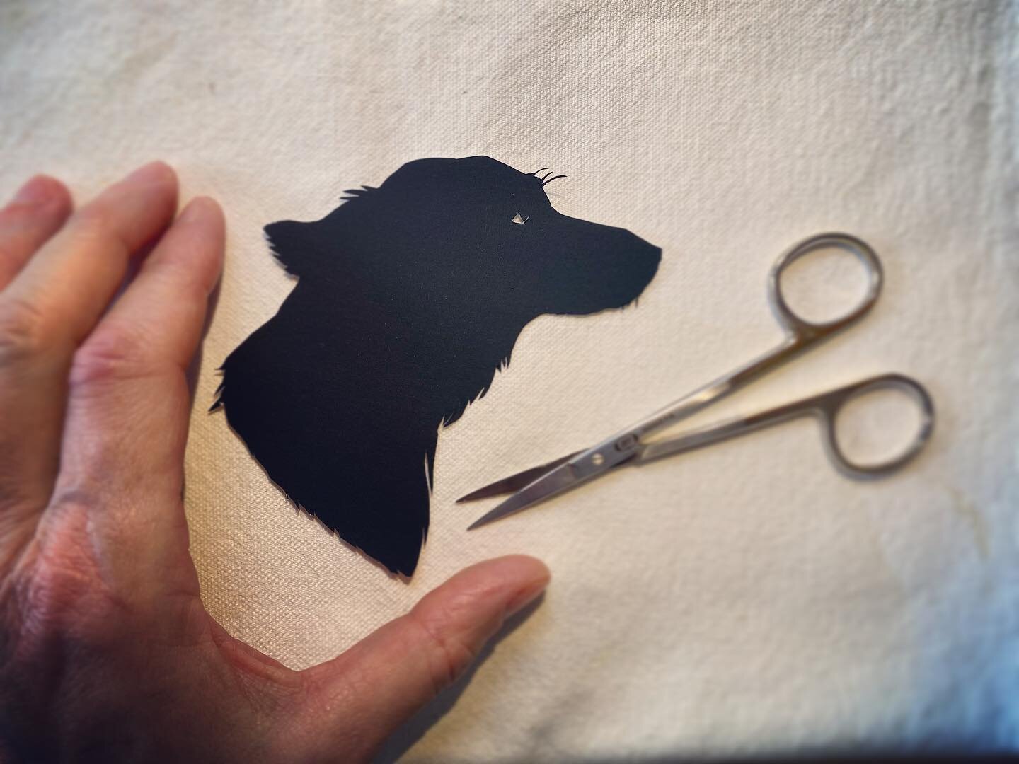 Dog portrait for online-order client. ❤️ Details, details. 
.
Cut freehand with only ✂️. Yes, even from photos . 
.
(Make an order on my website. Link in my profile) 
.
.
.
#dogsofinstagram #furchild #furchildren #dogchild #familyportraits