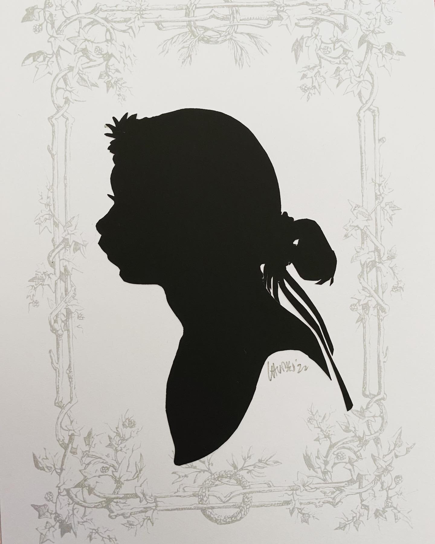 I cut this silhouette last weekend at @mdrenfest /@mdrennfest . This girl's mother called this her &quot;dead-face&quot;. Apparently it's a cool and hip thing now 🤣
.
Enjoy the silhouette... I'll just be over here, laughing when things are funny, in