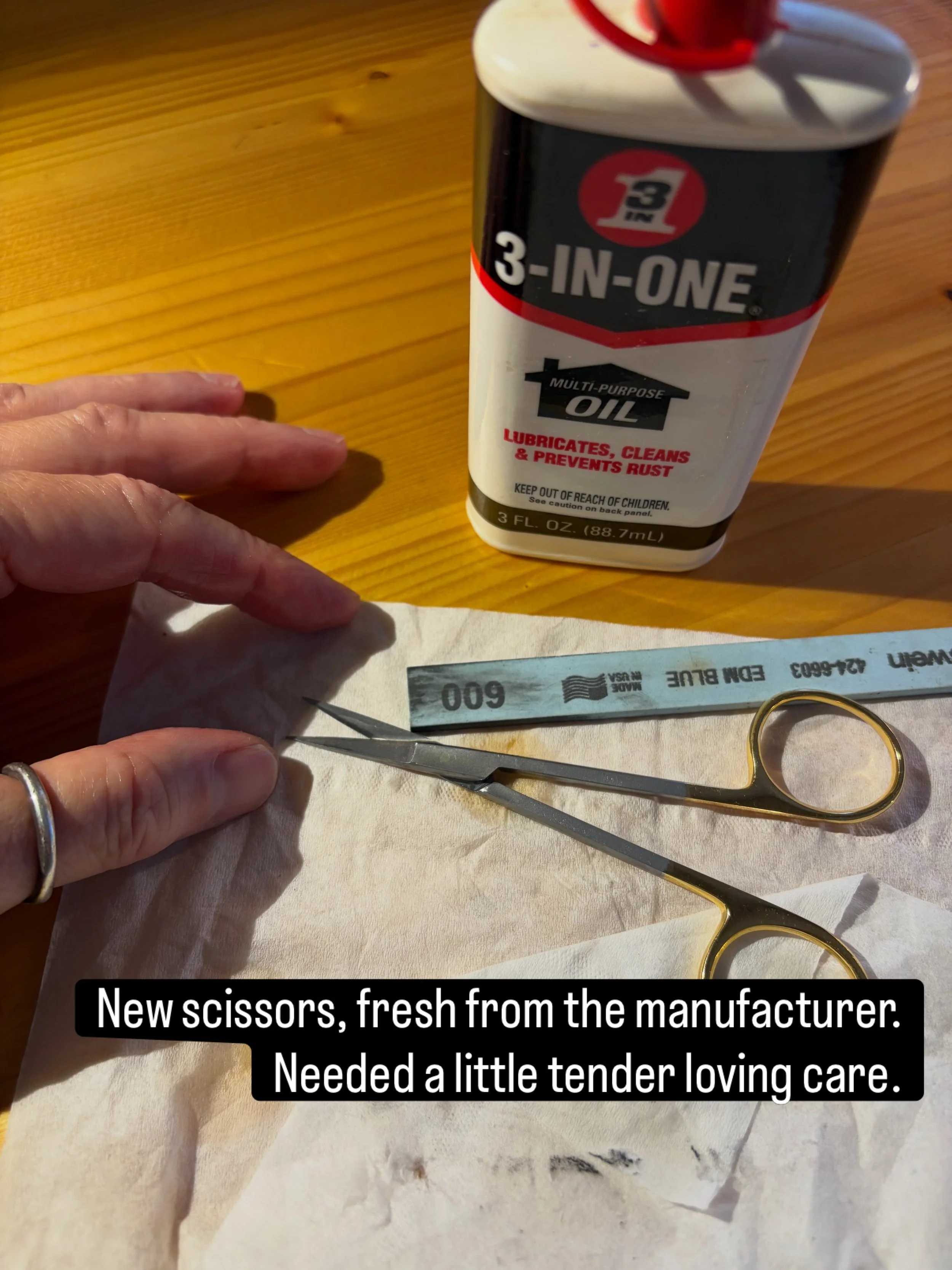 It&rsquo;s taken me 18 years of professionally using scissors to know my tools. I started learning sharpening about 12 years in, became more curious about 15 years in, and took my first scissormaking workshop with @grace_horne_designs about 16 years 