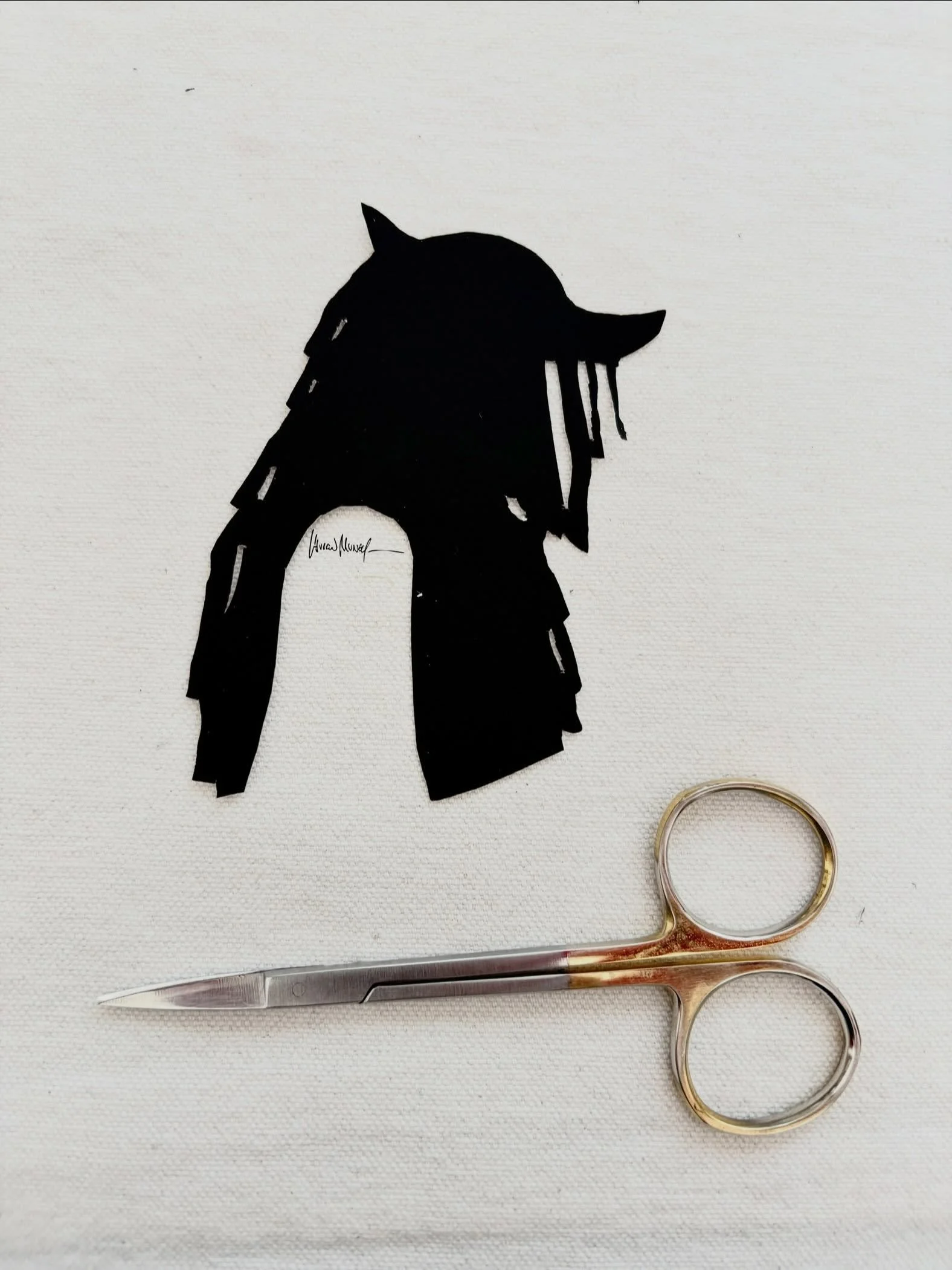 This Silhouette needs a little explanation. I cut it during my time as a Guest Artist at @mdrennfest this past weekend. Come with me on a short journey:
.
When I cut silhouettes, I know there is a human behind the profile&mdash; my goal is to have a 