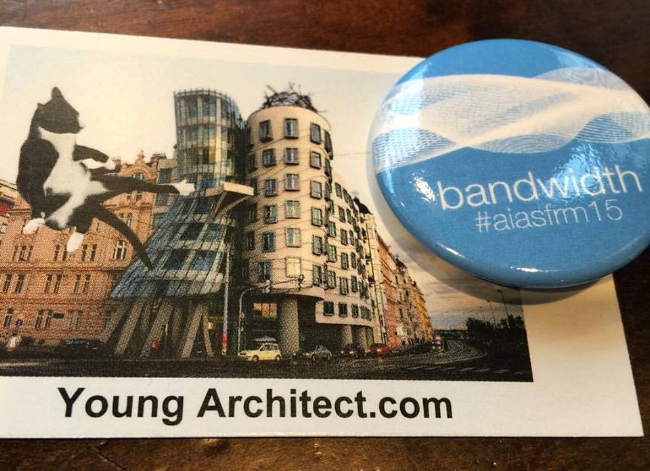 The Young Architect conference business card