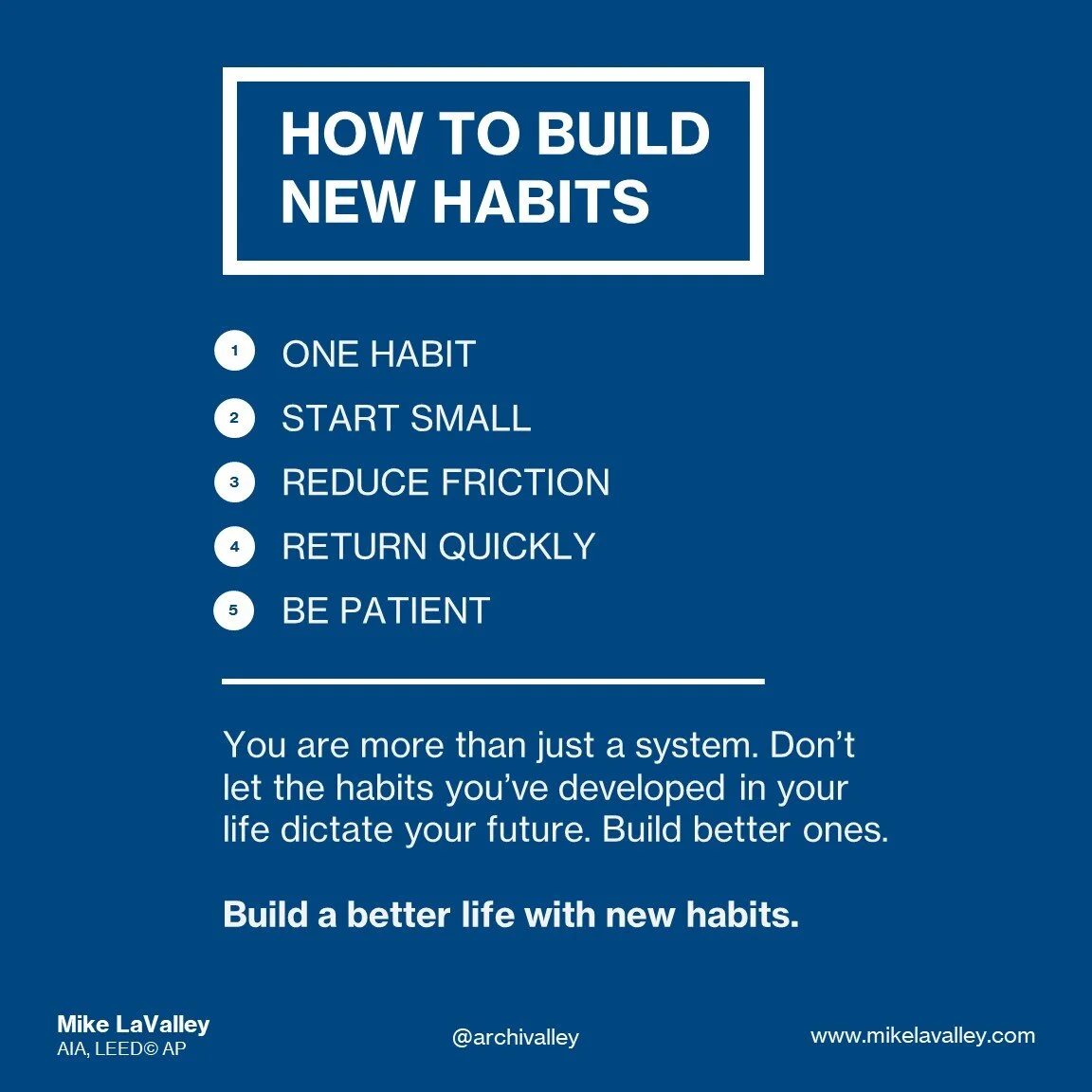 How to Build New Habits — Evolving Architect