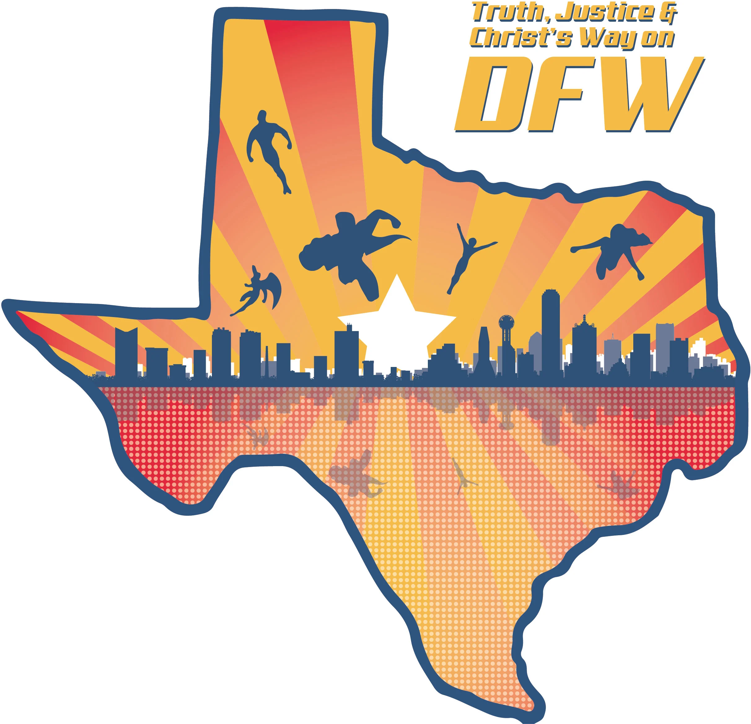 SUPERHERO-THEMED ARTWORK FOR TEXAS MISSION TRIP