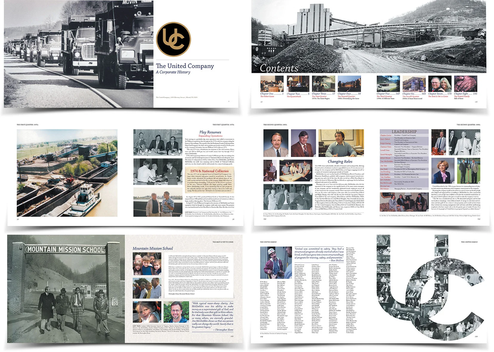 HARD COVER BOOK DESIGN FOR UNITED COMPANY