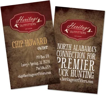 BUSINESS CARD FOR DUCK HUNTING EXPEDITIONS