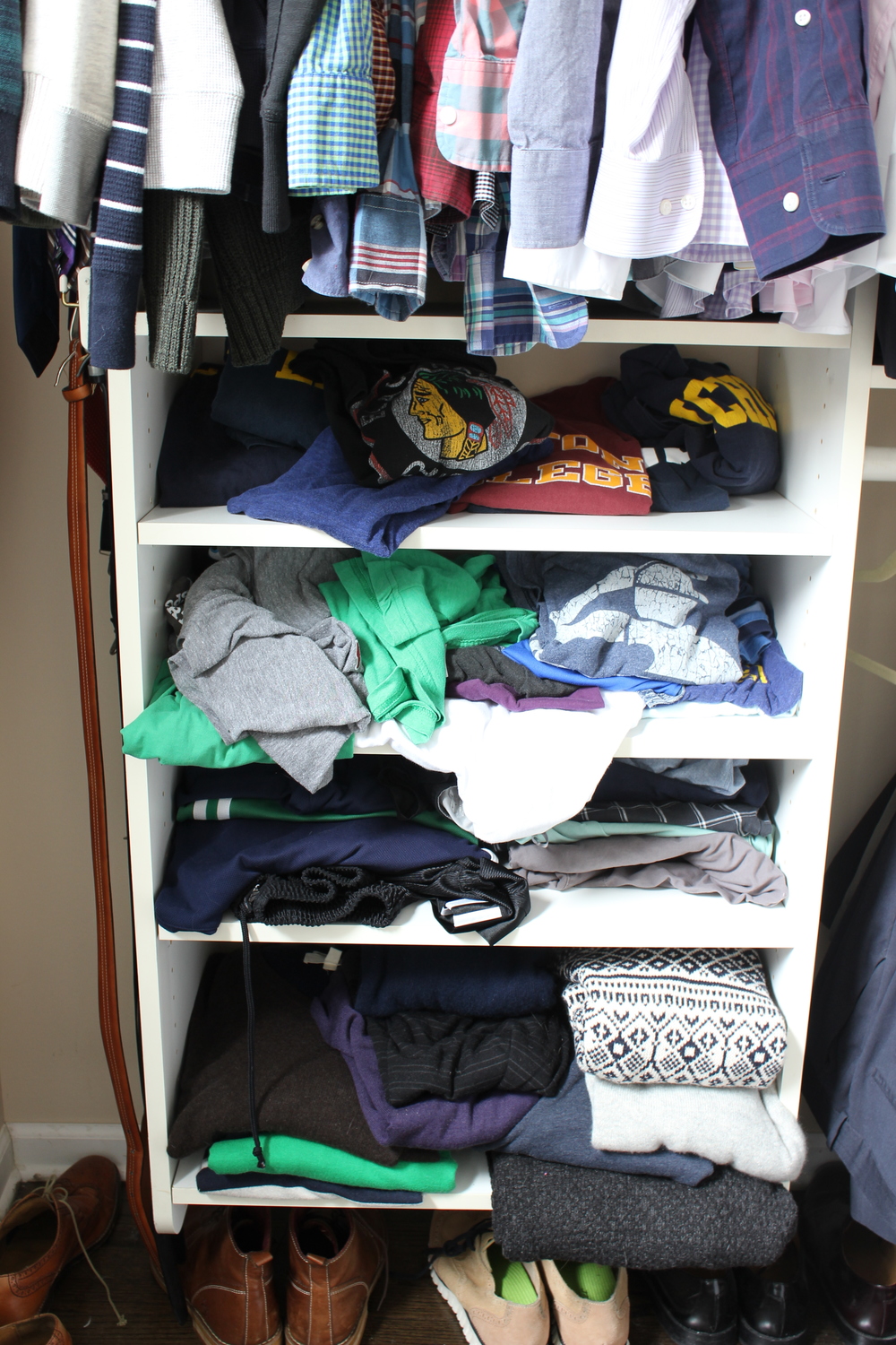 Clothes Organized On Your Closet Shelves, How To Organise Clothing Shelves