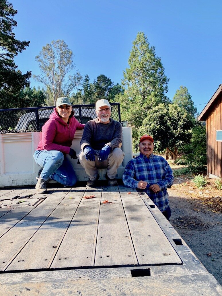 Our daughter, Angelina M. Lopez, with Clay and Jose from Cornerstone Certified Vineyards